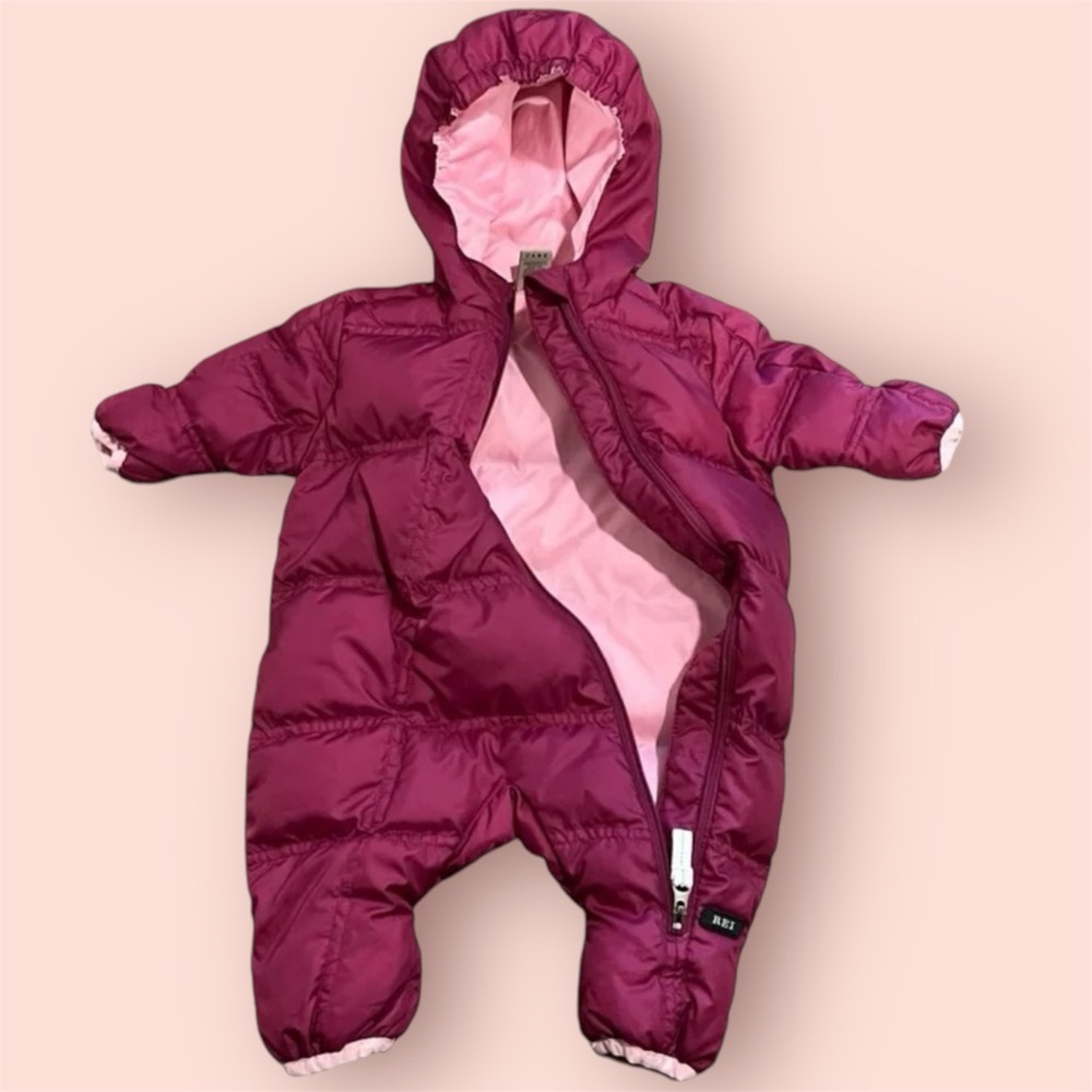 REI Goose Down Bunting Baby Infants Size 3 Months Winter Suit